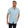 Canada Weather Gear Men’s Seersucker Short Sleeve Shirt with Allover Palm Print – Lightweight Button-Down Casual Shirt - 4 of 4