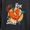 Women's - Dr. Seuss - Fox In Socks Jumping Lightweight French Terry Wide Neck Long Sleeve Graphic Shirt - 2 of 4