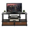Furinno 4-Tier Large TV Stand for TVs up to 55" TV Console Table w/Open Bookcase Shelves & 2 Storage Drawers - 2 of 4