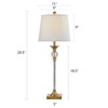 Maxax BrassTable Lamp, twisted crystal Desk Lamp for Bedroom Nightstand, Living Room - 3 of 4