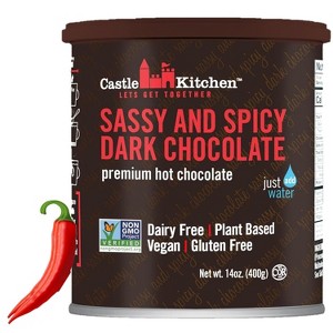 Castle Kitchen Spicy Hot Chocolate (14 oz)-Dairy Free, Vegan Mexican Hot Cocoa Mix made With Natural Chili Spiced Flavors - 1 of 4