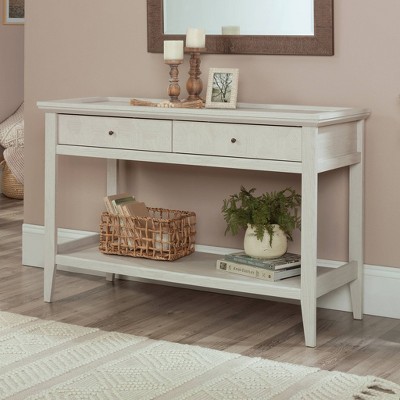 Glacier Oak Console Table with Drawers and Shelf