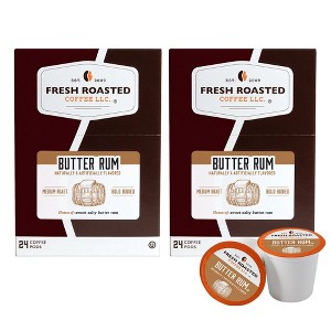 Fresh Roasted Coffee - 48 CT Butter Rum Flavored Single Serve Pods - 1 of 4