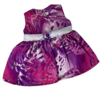 Doll Clothes Superstore Fuschia Print Dress Fits 15-16 Inch Baby Dolls