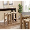 30" Davenport Wood Barstool Light Amber - Alaterre Furniture: Square, Upholstered, Farmhouse Style - 3 of 4