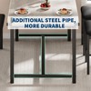 44.5 Inch Small Dining Table Set for 4, Industrial Kitchen Table with 2 Padded Chairs & Bench, Easy to Assemble for Small Spaces Apartments - 2 of 4
