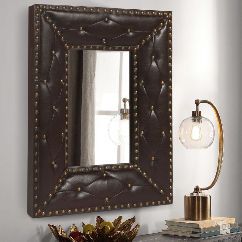 Sofie 21" x 26" Decorative Wall Mirrors With Rectangle PU Covered MDF Framed Mirror-The Pop Home, 4 of 9