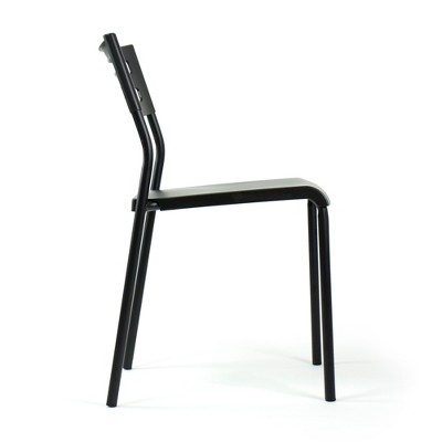 Humble Crew Black Metal Armless Desk Chair