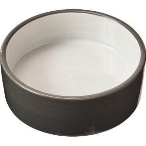 Spot - 2 Tone - Stoneware - Dog Dish - Gray - Pack of 12 - 1 of 1
