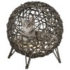 PawHut 20.5" Rattan Cat Bed, Kitten House, Elevated Round Condo for Comfort and Circulation with Cushion, Round Design - 4 of 4