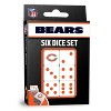 MasterPieces Officially Licensed NFL Chicago Bears - 6 Piece D6 Gaming Dice Set Ages 6 and Up - 2 of 4