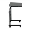 FCH Black Melamine-coated Particle Board 80cm Computer Desk with Baffle Adjustable Height and Movable - 3 of 4