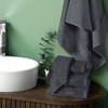 Ultra Soft 6 Pack Cotton Towel Set, 28x55 Bath, 16x24 Hand, 12x12 Wash, Charcoal Grey - 3 of 4