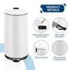 GustoWave 8 Gallon Trash Can with Soft-Close Lid and Foot Pedal, Kitchen Trash Can with Removable Liner Bucket, Stainless Steel Garbage Bin - 3 of 4