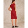 INSPIRE CHIC Women's Pencil Sleeveless Office Elegant Business Sheath Dress - 4 of 4
