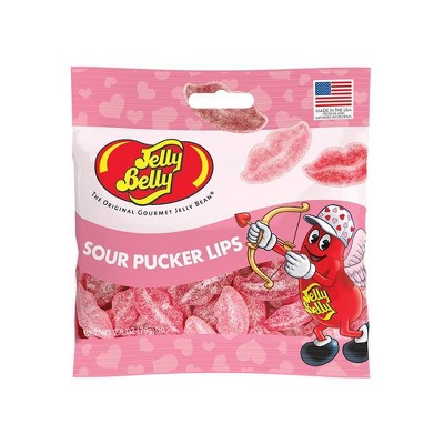 Jelly Belly Valentine's Sour Pucker Lips Bag - 2.8oz