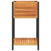 vidaXL Garden Planter with Shelf - Acacia Wood & Steel - 17.7" x 17.7" x 31.5" - Indoor/Outdoor Flower Box - 4 of 4