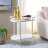 Inessa 2 Tier Bar Cart - BCT2503D - White - Safavieh - 2 of 4