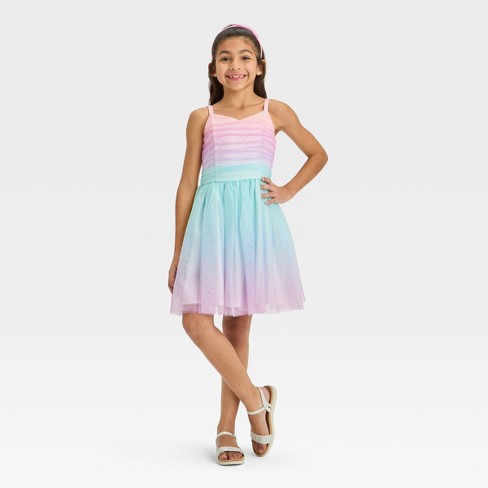 Girls mesh outlet dress