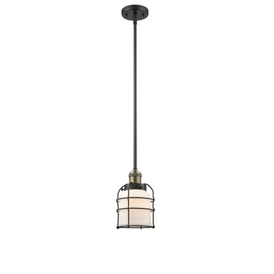 Bell Cage - 1 Light Mini Pendant In Traditional Style-9 Inches Tall and 6 Inches Wide