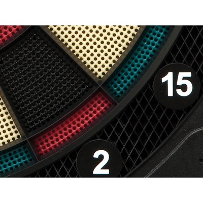 Compact Black and Multicolor Electronic Soft Tip Dartboard