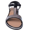 Fifth & Luxe Women's PCU Sparkly Flat Sandals - Open Toe Flats with Rhinestones - 4 of 4