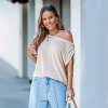 Women's Elegant Off-Shoulder Gold Top for Effortless Chic - Cupshe - 3 of 4
