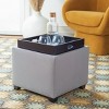 Harrison Single Tray Ottoman  - Safavieh - 3 of 4