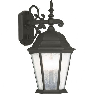 Livex Lighting Hamilton 1 - Light Wall Light in  Textured Black - 1 of 2