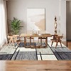 Modern Washable Rug - Non-Slip Geometric Pattern, Stain Resistant for Living Room, Bedroom, Office - 2 of 4