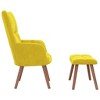 vidaXL Relaxing Chair with a Stool Mustard Yellow Velvet - 4 of 4