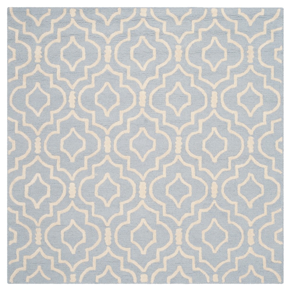 Tahla Area Rug - Light Blue / Ivory ( 8' X 8' ) - Safavieh