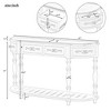 Kumasinova 52" Curved Console Table with Drawers,Entryway Table with Storage Shelf,Modern Sofa Table for Living Room,Hallway - 2 of 4