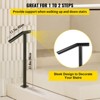 VEVOR Single Post 1-2,Steel Railing 441LBS Capacity Baking Varnish Iron Stairs Handrails for Outdoor Steps with Expansion Bolts & Drill Bit,Black - 4 of 4