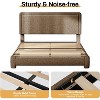 Dyonery Boucle Bed Frame,Black Upholstered Teddy Fabric Bed Frame with Headboard,No Box Spring Required, Adjustable Headboard, Easy Assembly - 2 of 4
