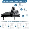 Vipbear 71-inch leather sofa, with adjustable backrest and armrests, multiple mode switching, fashionable sofa, suitable for small-sized apartments - 4 of 4