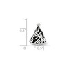Black Bow Jewelry Sterling Silver & Crystals Filigree Christmas Tree Bead Charm - 2 of 3