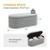 CAVINAS Modern Oval Chenille Ottoman Bench with Internal Storage,Upholstered Fabric Storage Bench for Bedroom,Living Room - 4 of 4