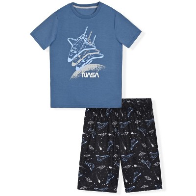 Sleep On It Boys 2-Piece Short-Sleeve Jersey Pajama Shorts Set