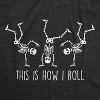Womens This Is How I Roll T Shirt Funny Halloween Skeleton Cartwheel Novelty Tee - Crazy Dog Women's T Shirt - 2 of 4