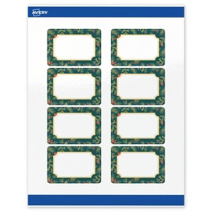 Avery Labels, 2" x 3", Gold-Teal Berries, Glossy, 80ct - 1 of 4