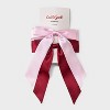 Girls' 2pk Satin Bow Barrette Set - Cat & Jack™ Pink/Burgundy - 2 of 3