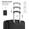 MAYEERTY 20 inch Luggage Suitcase with Spinner Wheels Expandable Hardside Luggage Lightweight Suitcase, 20" Checked Luggage Black - 4 of 4