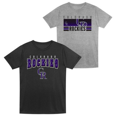 MLB Colorado Rockies Toddler Boys' 2pk Gray T-Shirt