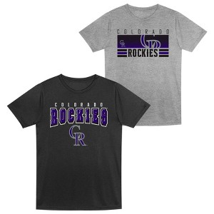 MLB Colorado Rockies Toddler Boys' 2pk Gray T-Shirt - 1 of 3