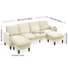 Chenille Sectional Sofa, U Shaped Sofa Couch with High Density Memory Foam, 4 Seat Comfy Modular Sofa Couch for Living Room - 4 of 4