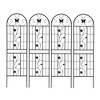 Syemin Patio Decorative Screens, Iron Arch Decoration Garden Trellis, for Outdoor for Climbing Plants Support, Flowerbed, Black, 19.7"*8.3"*71" - 4 of 4