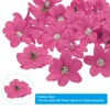 Unique Bargains Faux Silk Multi-layered Handmade Artificial Flowers Purple White Pink Bulk - 4 of 4