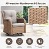 Buenhomino Outdoor Swivel Glider Rocking Chairs Set, 2 Pieces Rattan Wicker Patio Furniture Set for Porch Pool Deck Yard Garden - 4 of 4