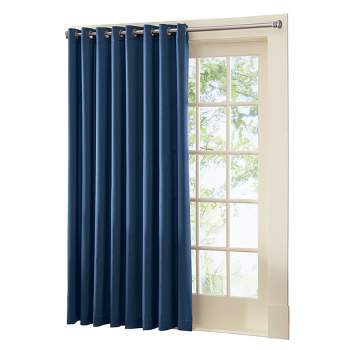 Collections Etc Gramercy Patio Door Grommet Top Curtain Panel, Single Panel,